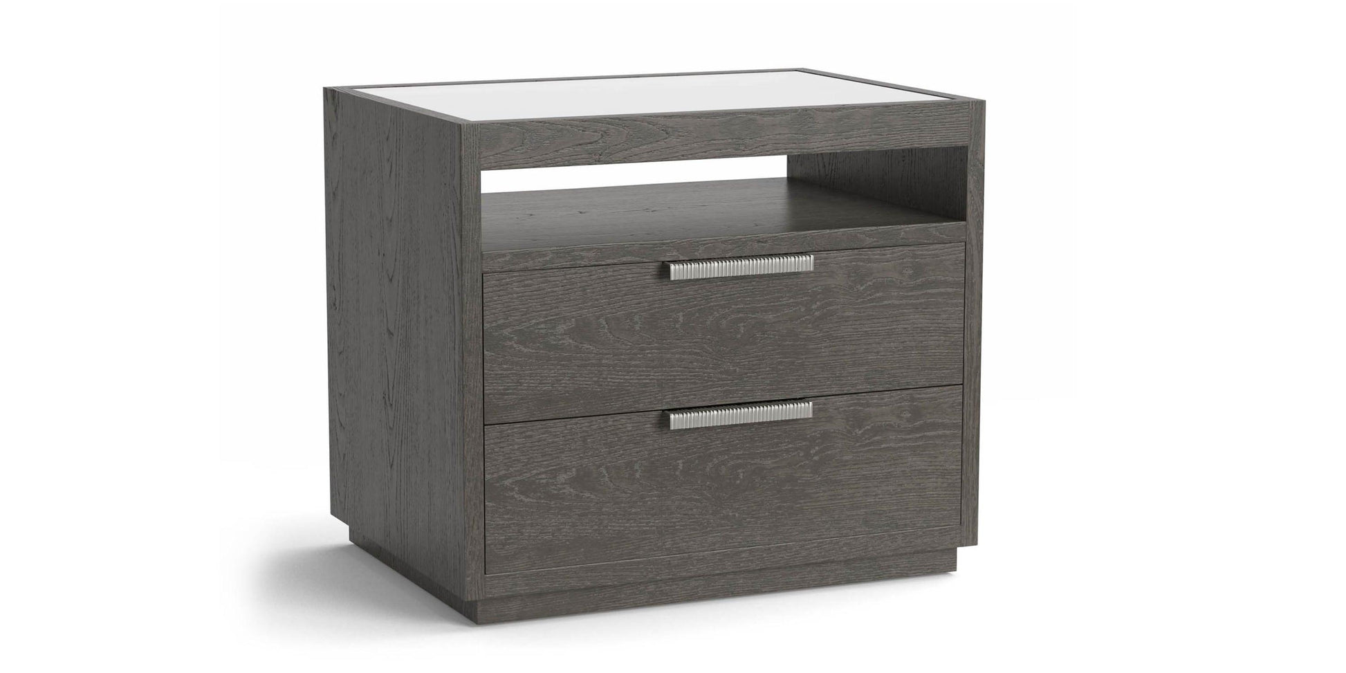 Bassett Modern Astor Nightstand — Soft-Close Drawers, Power Strip Bassett Bedroom Furniture