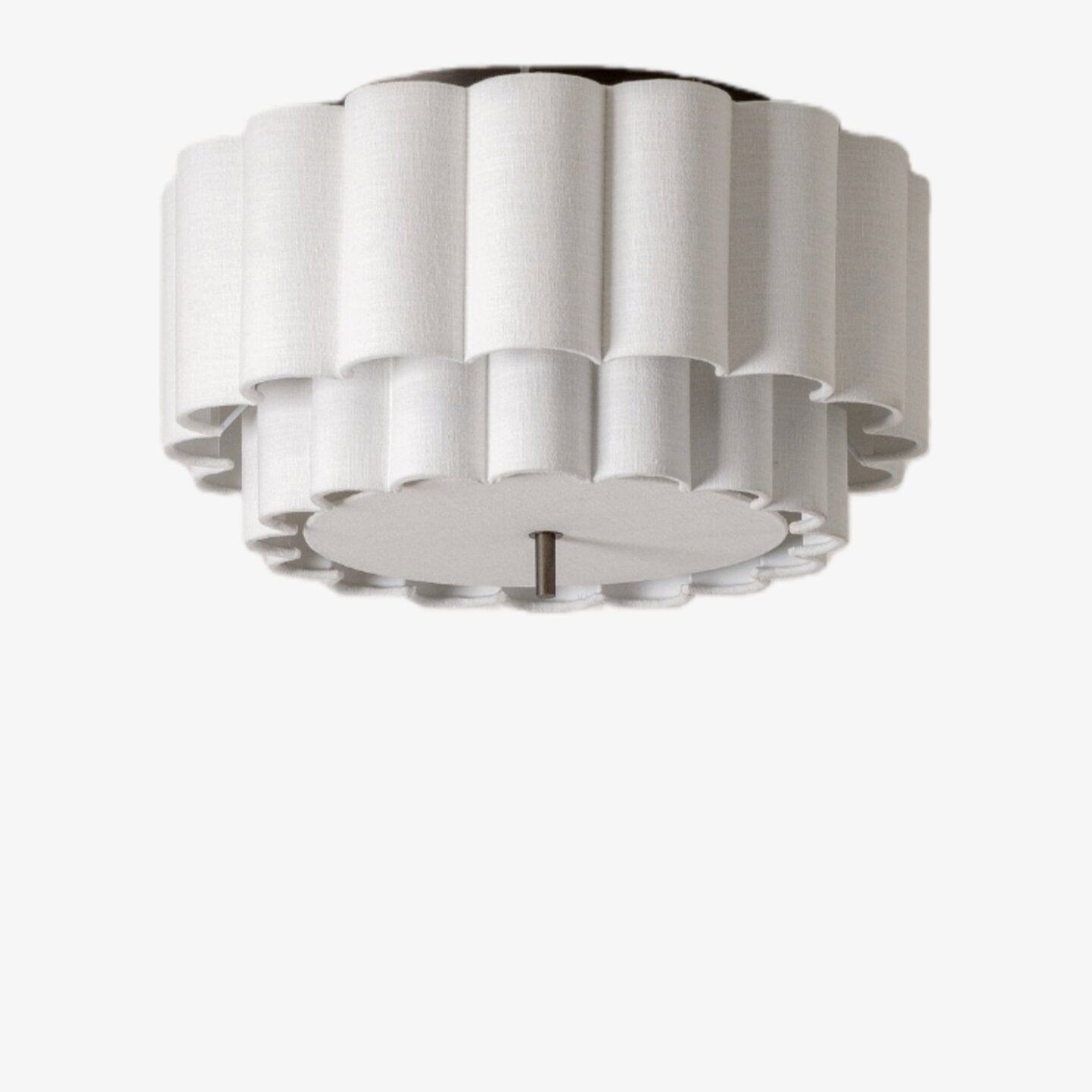 Linbron Fan-shaped Ceiling Light - Modern Linen and Metal for Dining Room and Living Room