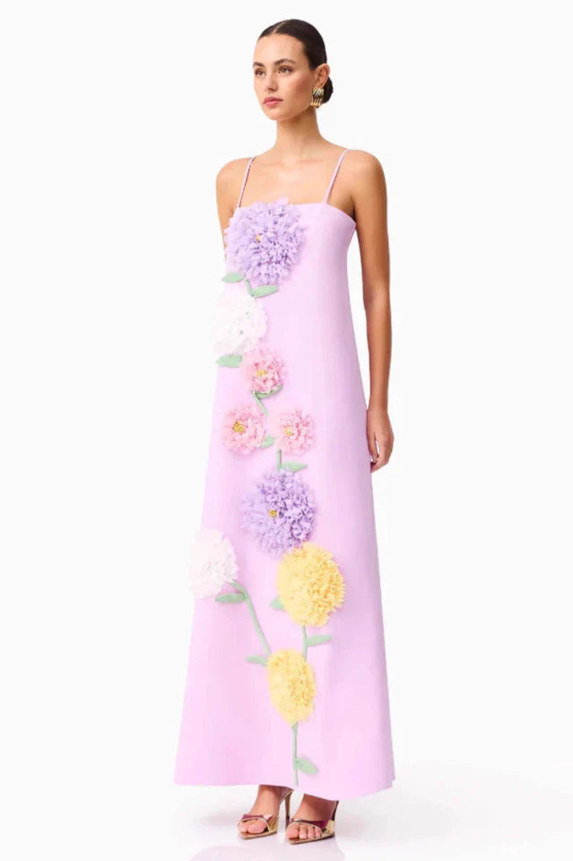 Louisa Floral Applique Maxi Dress