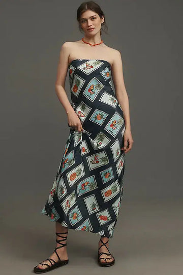 Conditions Apply Chloe Maxi Slip Dress - Indigo