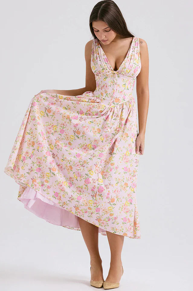 Emmelina Cotton Belted Sundress