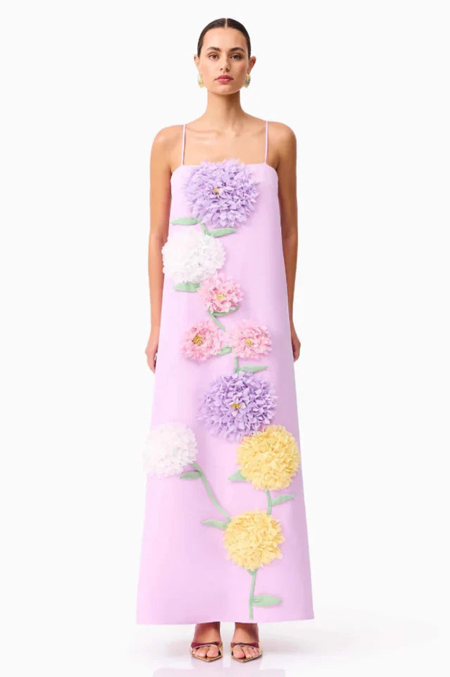 Louisa Floral Applique Maxi Dress