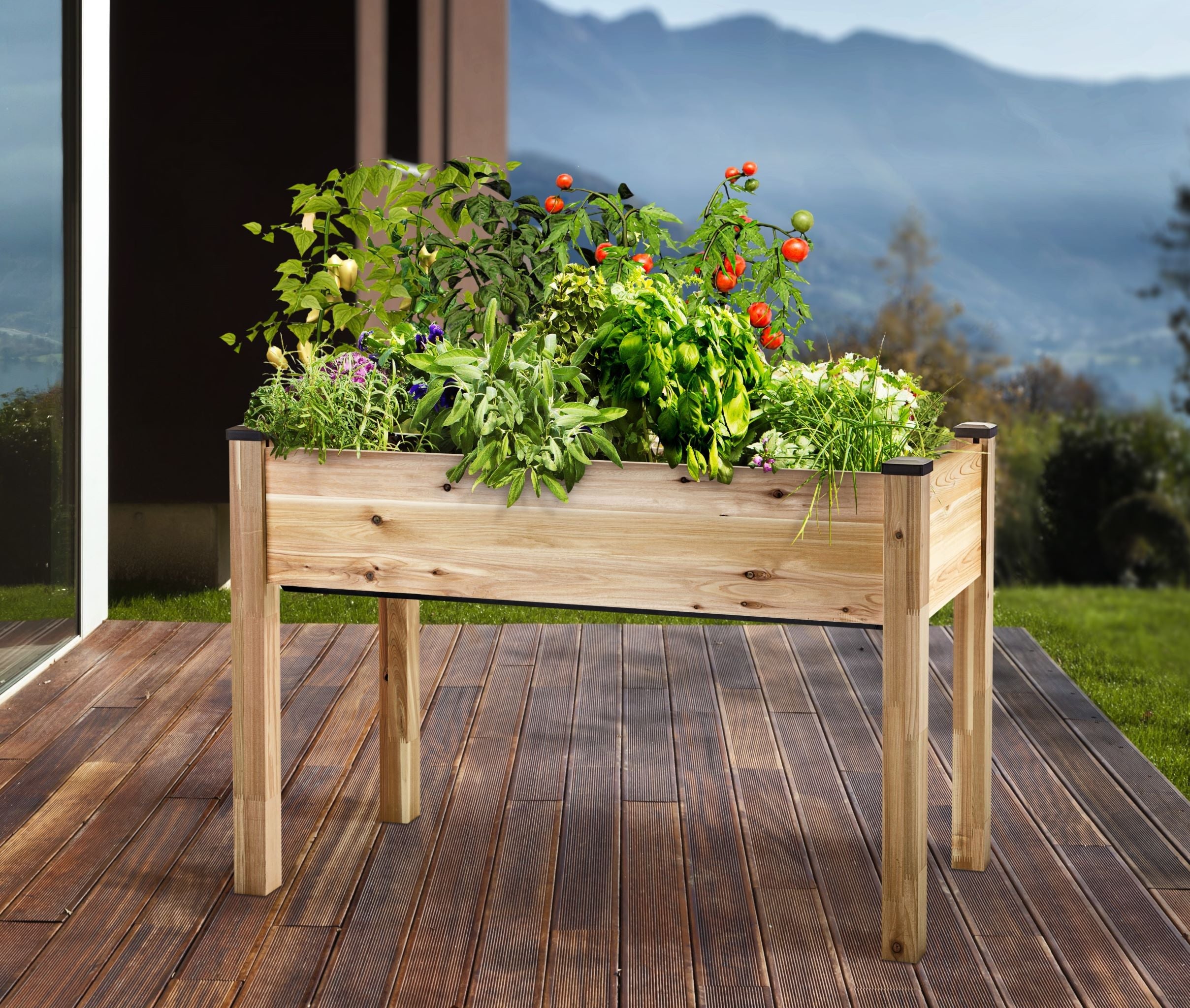 Self-Watering Cedar Planter (22" x 48" x 30"H)