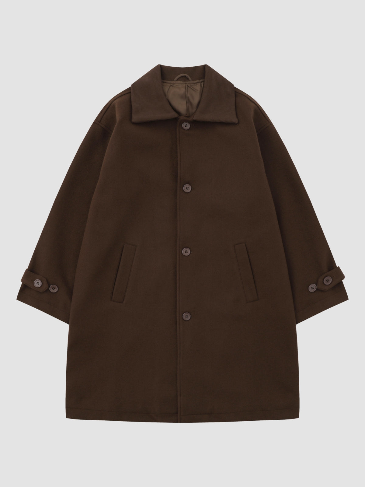 WLS Retro Solid Color Woolen Coat
