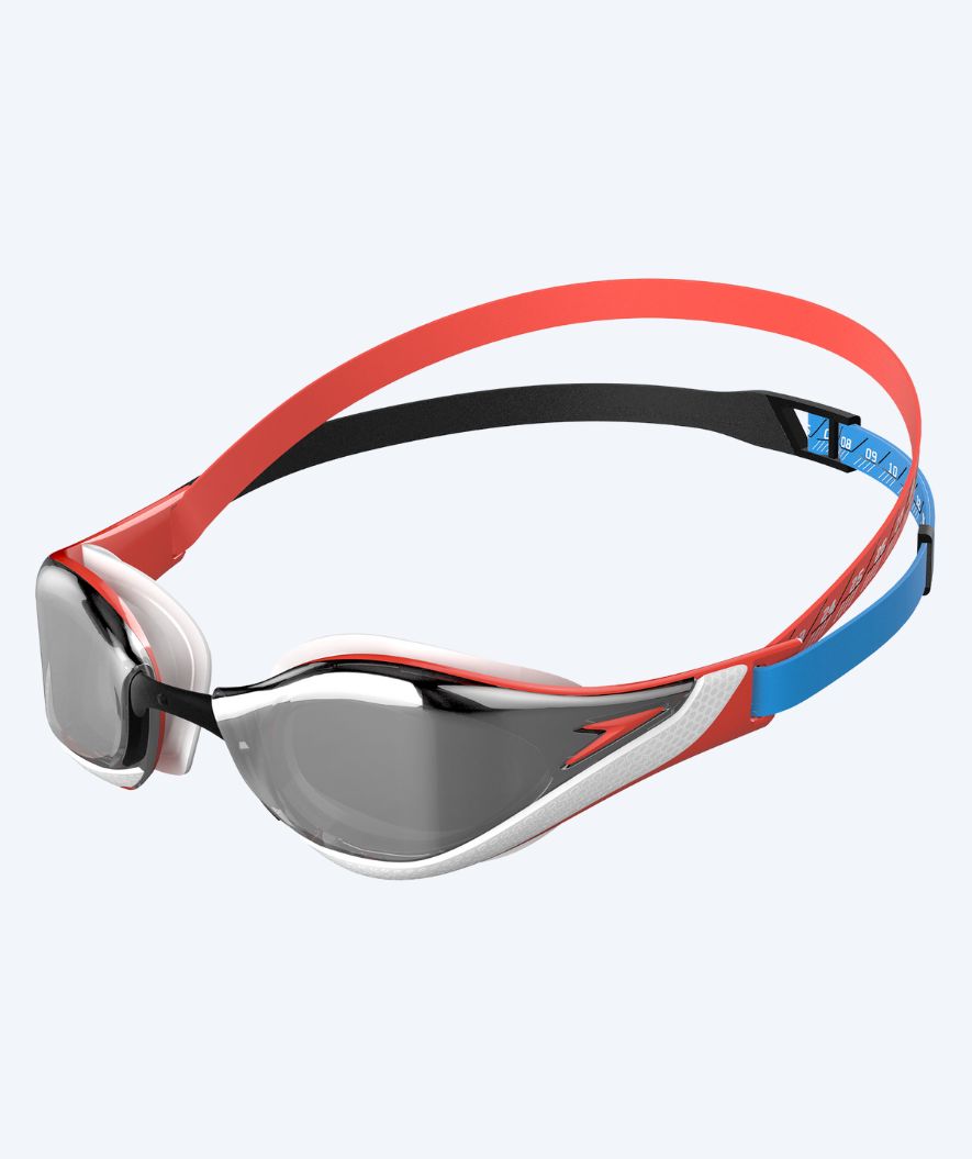 Speedo Elite swimming goggles - Fastskin Pure Focus Mirror - Red/black