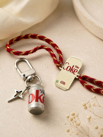 Diet Coke Rakhi & Bag Charm Combo