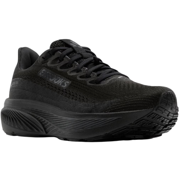 Front angled view of Brooks Women's Ghost 17 GTX Running Shoe in all black