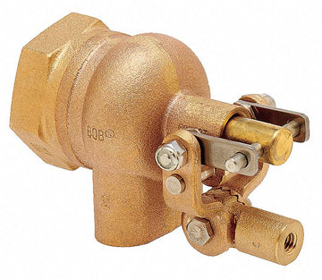 BOB Pipe-Mount Float Valve, 3/8 in -16 Rod Thread, Lead Free Brass - R605T-2-LF