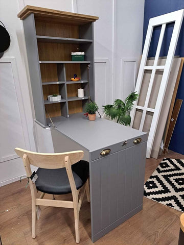 Wall Fixed Cupboard with Drop Leaf Desk/  Dining Table
