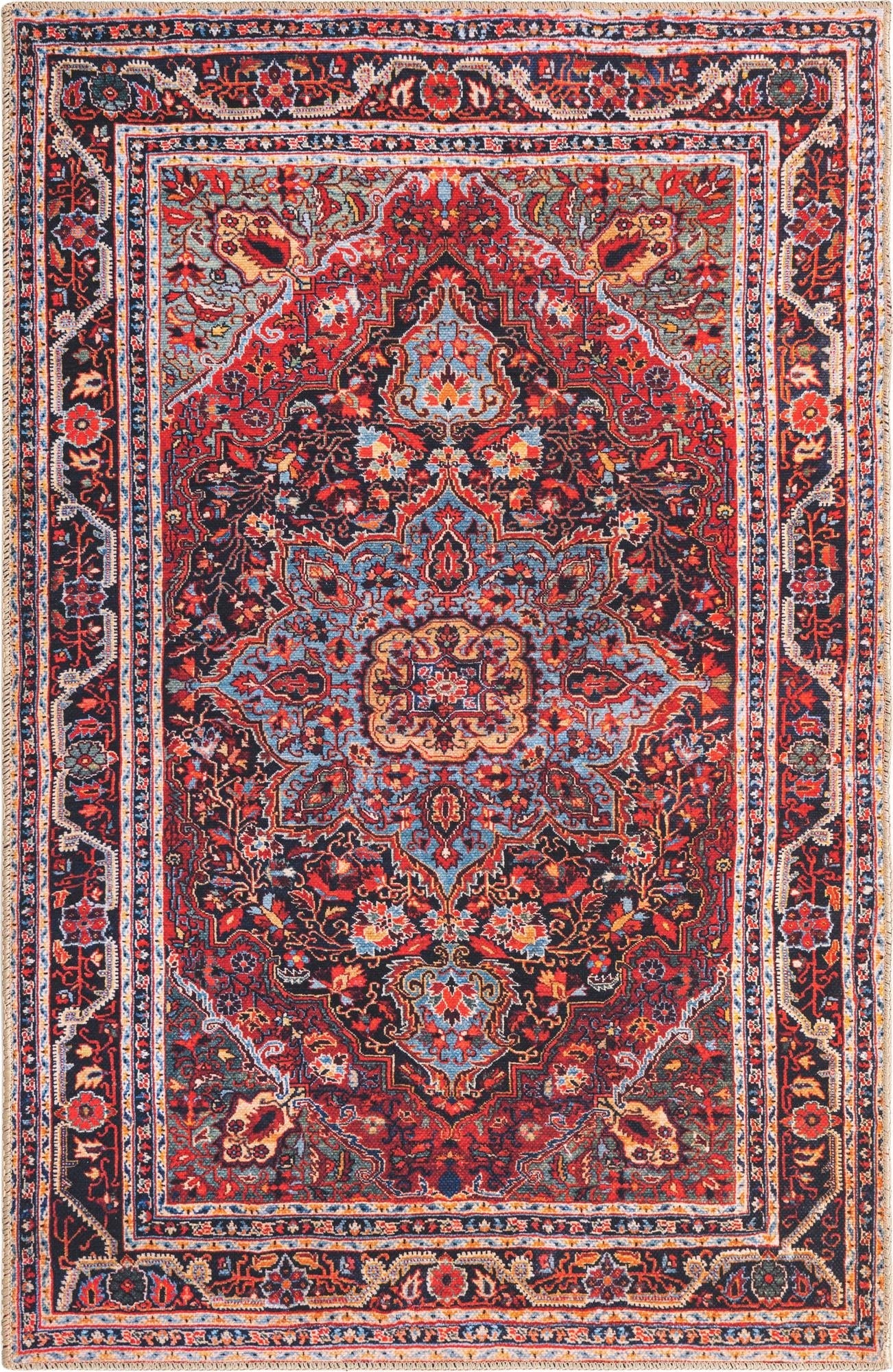 Heritage Elegance Collection Area Rug -  Schonbrunn Rectangle Burgundy  lifestyle 3
