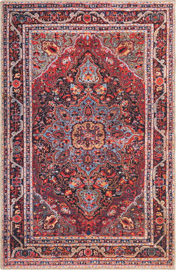 Heritage Elegance Collection Area Rug -  Schonbrunn Rectangle Burgundy  lifestyle 3