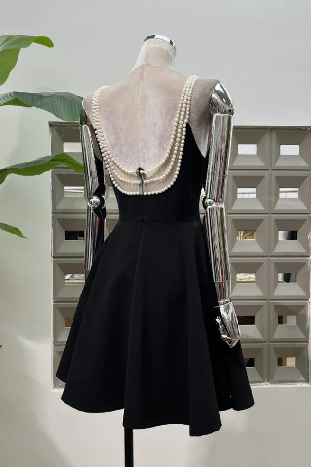 Esther Pearl Embelished Open Back Mini Dress