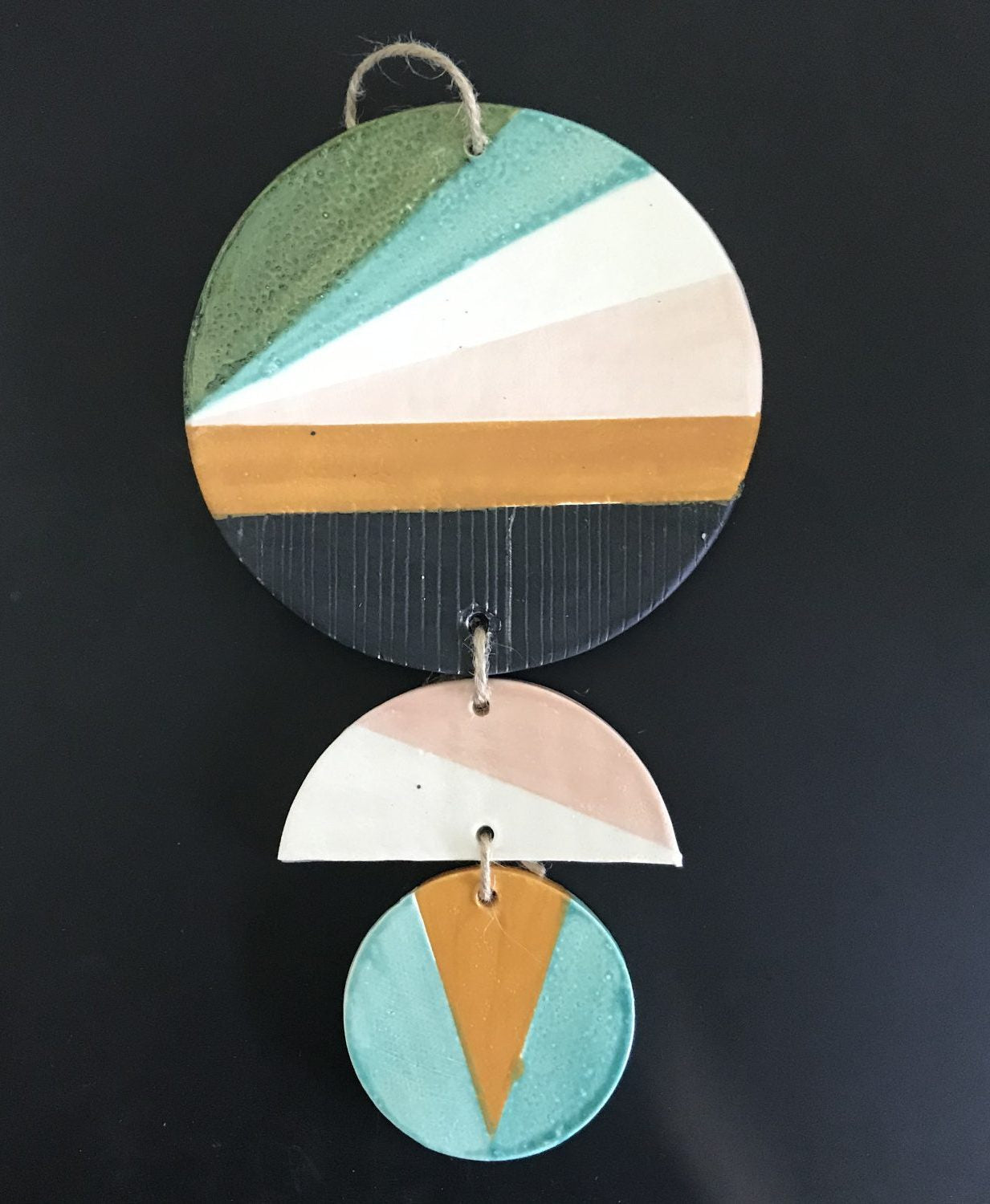 Cali Vibes Stoneware Pottery Wall Hanging No. 2