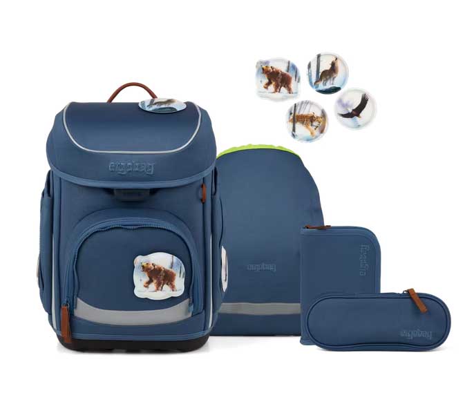 Ergobag Schulranzen Set 5 teilig Cubo SchneeBärstöber Nordic Horizon Edition