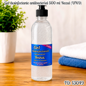 Gel desinfectante antibacterial 500 ml Razul (UND)