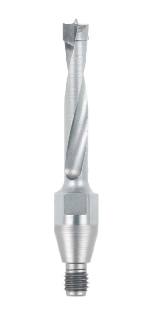 Dübellochbohrer mit konischem Gewindeschaft 30° | aus Hartmetall | Z2/V2 Rechtslauf | Ø 8 mm | Schaft M10/30° | Arbeitslänge 40 mm x Gesamtlänge 60 mm