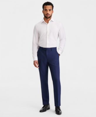 Alfani Men's Slim-Fit Stretch Solid Suit Pants - Black