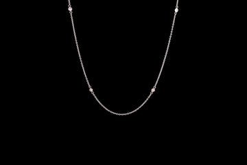 18ct White Gold Diamond Spectacle Chain