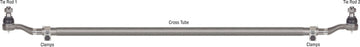 Dayton 347-527 cross tube assembly for Meritor trucks, showing the metal cross tube with mounting points and hardware.
