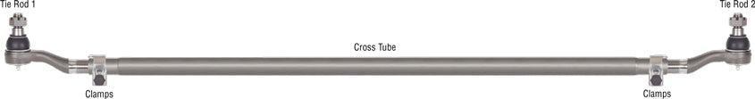 Dayton 347-527 cross tube assembly for Meritor trucks, showing the metal cross tube with mounting points and hardware.