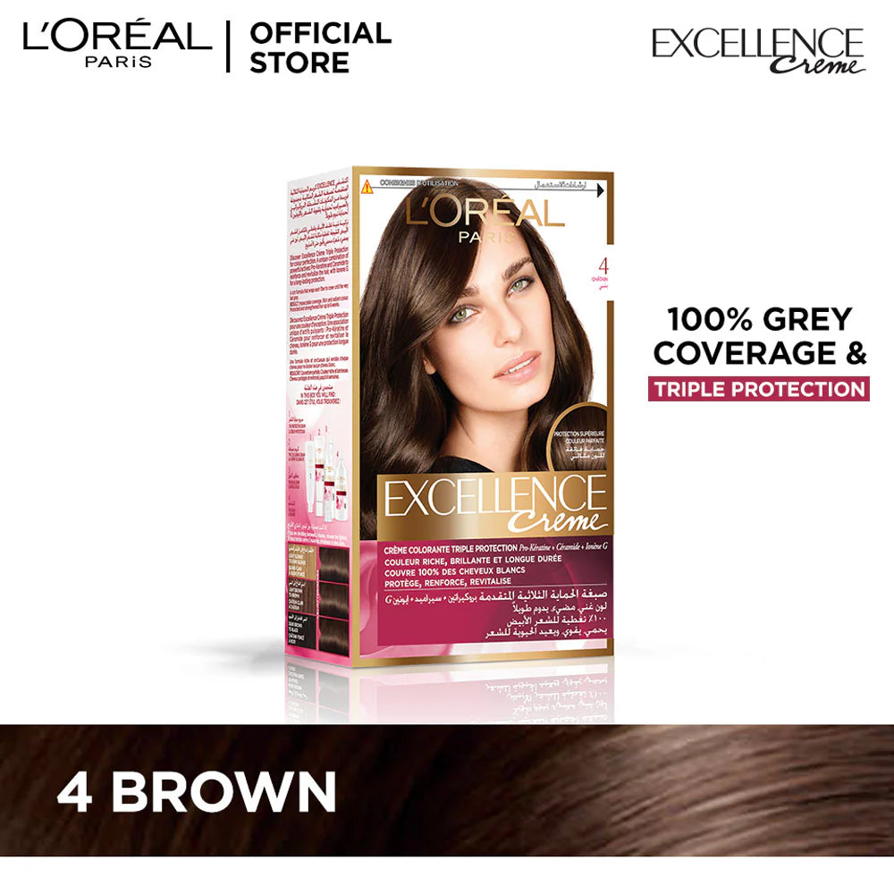 L'Oreal Paris Excellence Creme Hair Colour #4 Brown
