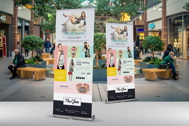Fashion Roll-Up Banner, Print Templates ft. fashion & store compatible with  Adobe Photoshop