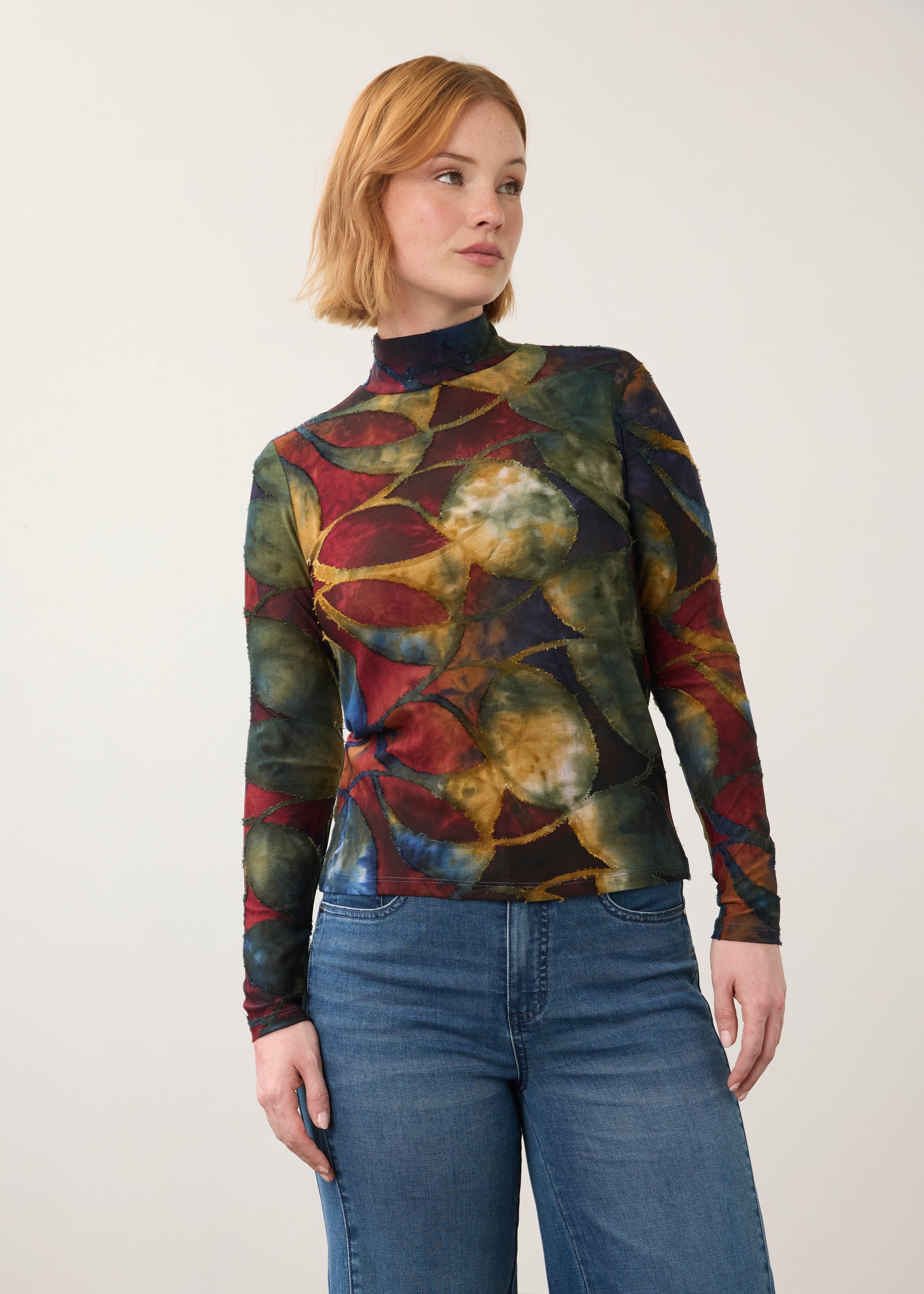 Long Sleeve Mock Neck Top French Dressing Jeans