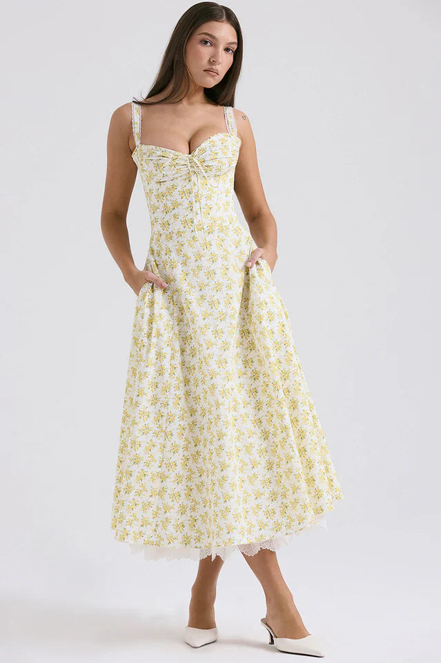 Rosalee Print Cotton Sundress