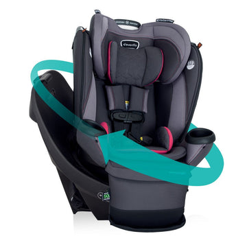 Revolve360 Extend All-in-One Convertible w/ Quick Clean Car Seats - Convertible Evenflo Rowe Pink
