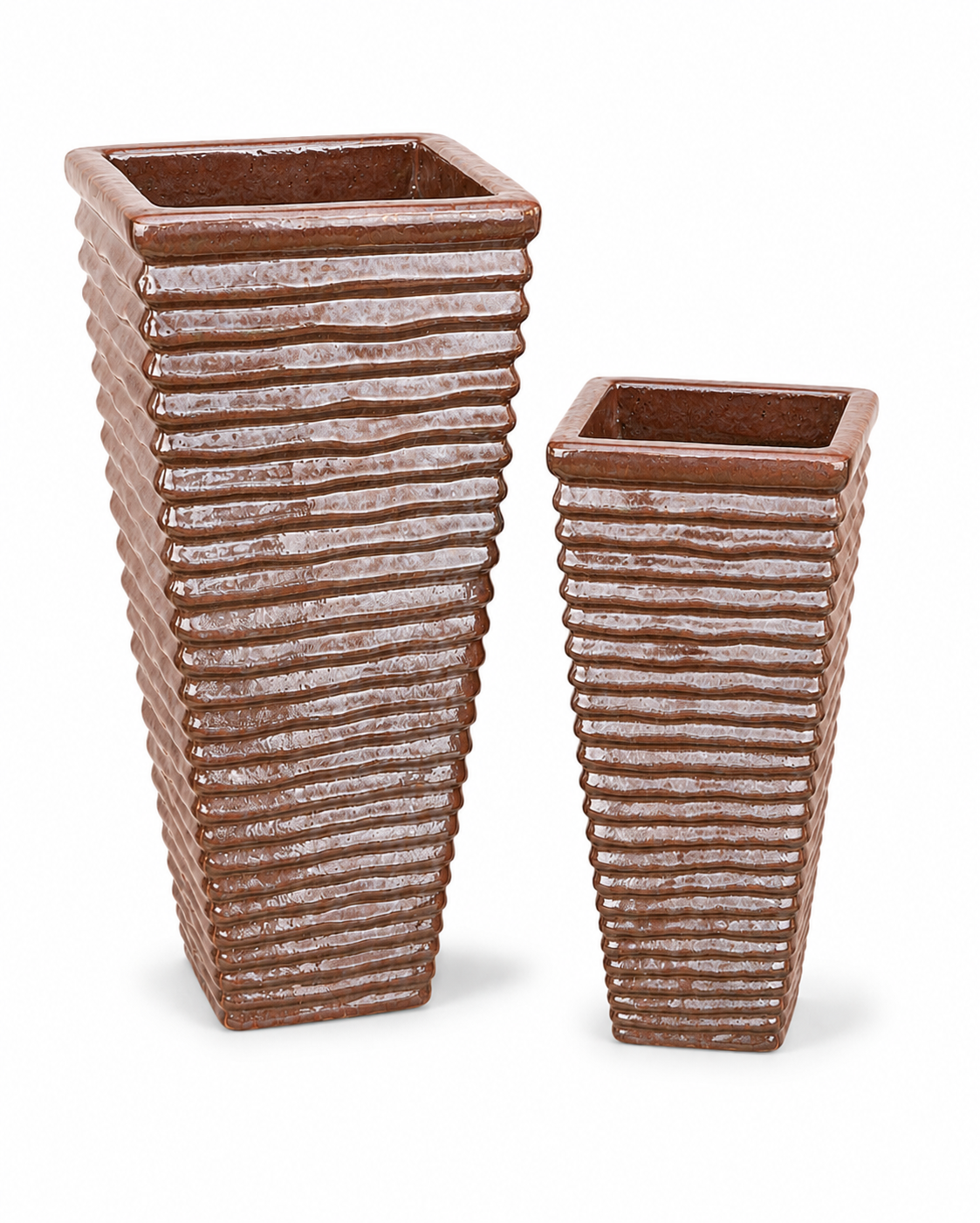 Tall Square Waves Planter