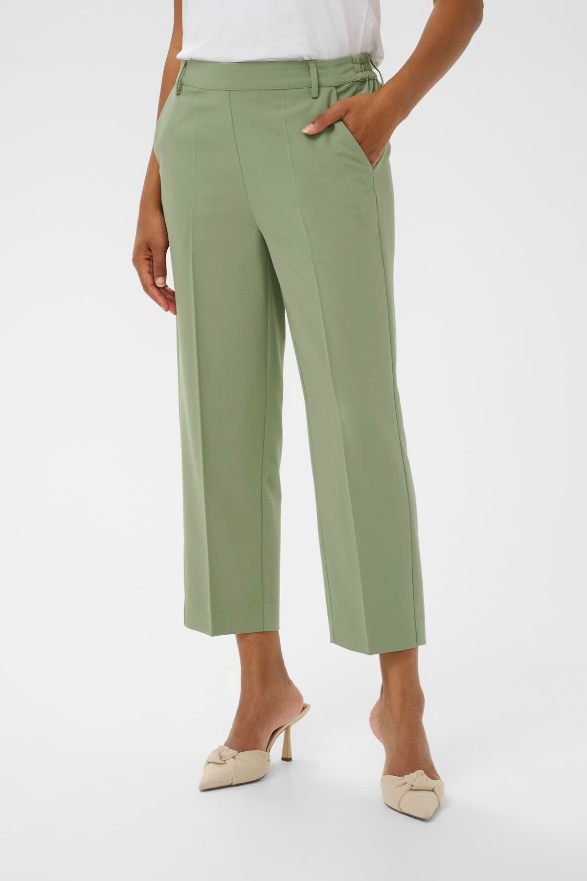 Kasakura Cropped Trousers - Sea Spray