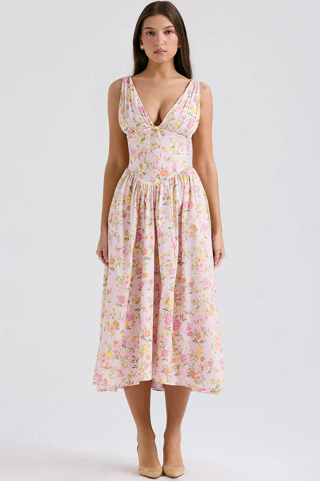 Emmelina Cotton Belted Sundress