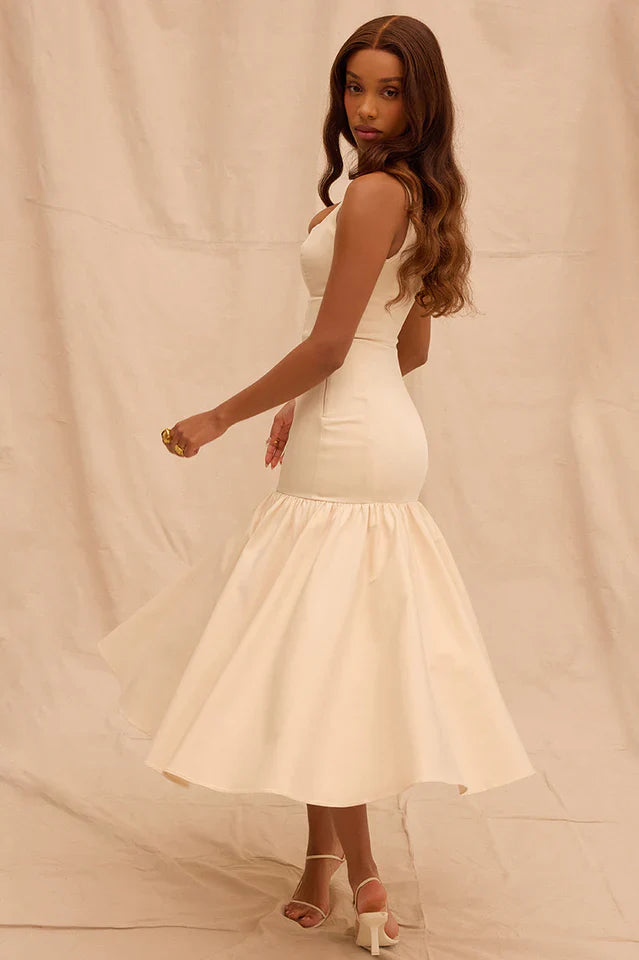Amore Dropped Waist Midi Dress