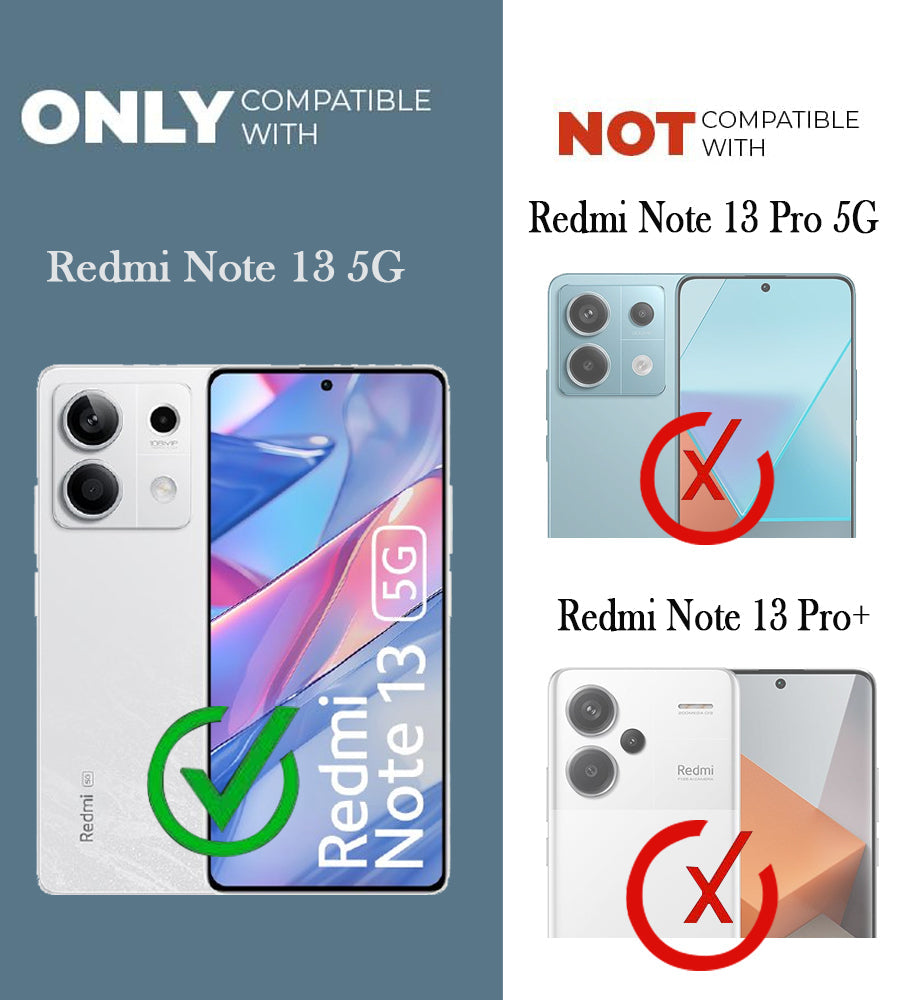For Xiaomi Redmi Note 13 Back Cover Case(Matte Finish Silicone with Inside Fiber Cloth)