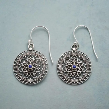 Silver Mandala Earrings