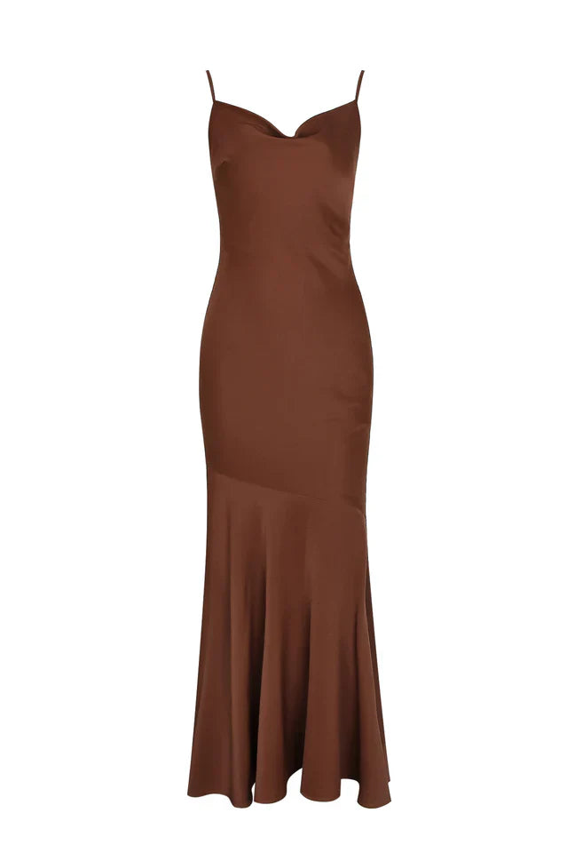 Brilliant Belle Satin Maxi Dress