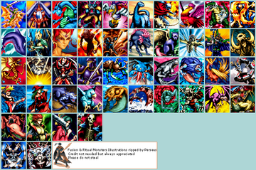 Fusion & Ritual Monsters Illustrations - Yu-Gi-Oh! The Eternal Duelist Soul - Game Boy Advance
