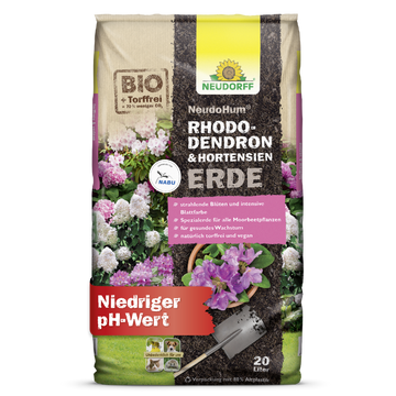 NEUDOHUM Rhododendron & Hortensienerde für strahlende Blüten und eine intensive Blattfarbe