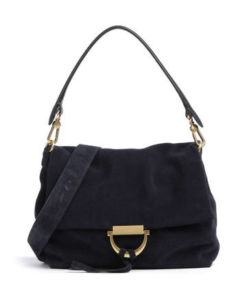 Abro Suede Temi Medium Shoulder bag navy