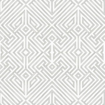 A-Street Prints Middleton Lyon Wallpaper - Silver