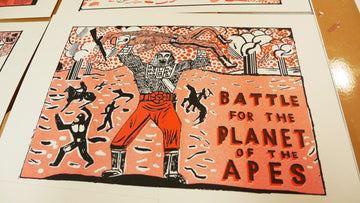 BATTLES FOR THE PLANET OF THE APES / Risographie John BROADLEY