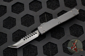 Microtech UTX-70 OTF Knife- Shadow- Hellhound- Black DLC Blade 419-1 DLCTSH