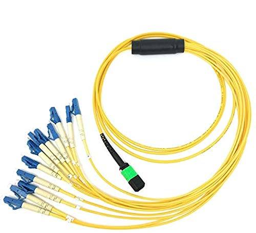 Ultra Spec Cables Singlemode MPO Female APC to 12 x LC-UPC Simplex Breakout Cable, 25 Meter