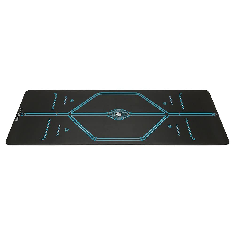 Liforme XL Mountain Yoga Mat – bezpłatna torba do jogi, opatentowany system wyrównania, uchwyt przypominający wojownik, antypoślizgowa, przyjazna dla środowiska i biodegradowalna, odporna na pot, długa, szeroka, mata o grubości 4,2 mm dla wygody