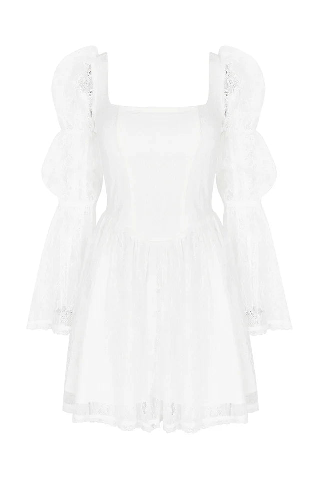 Sancia Vintage Puff Sleeve Mini Dress