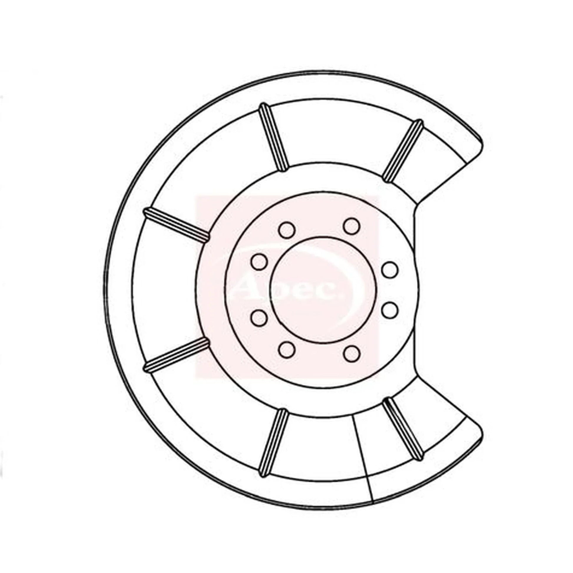 Apec Brake Disc Splash Guard Rear ASG1096