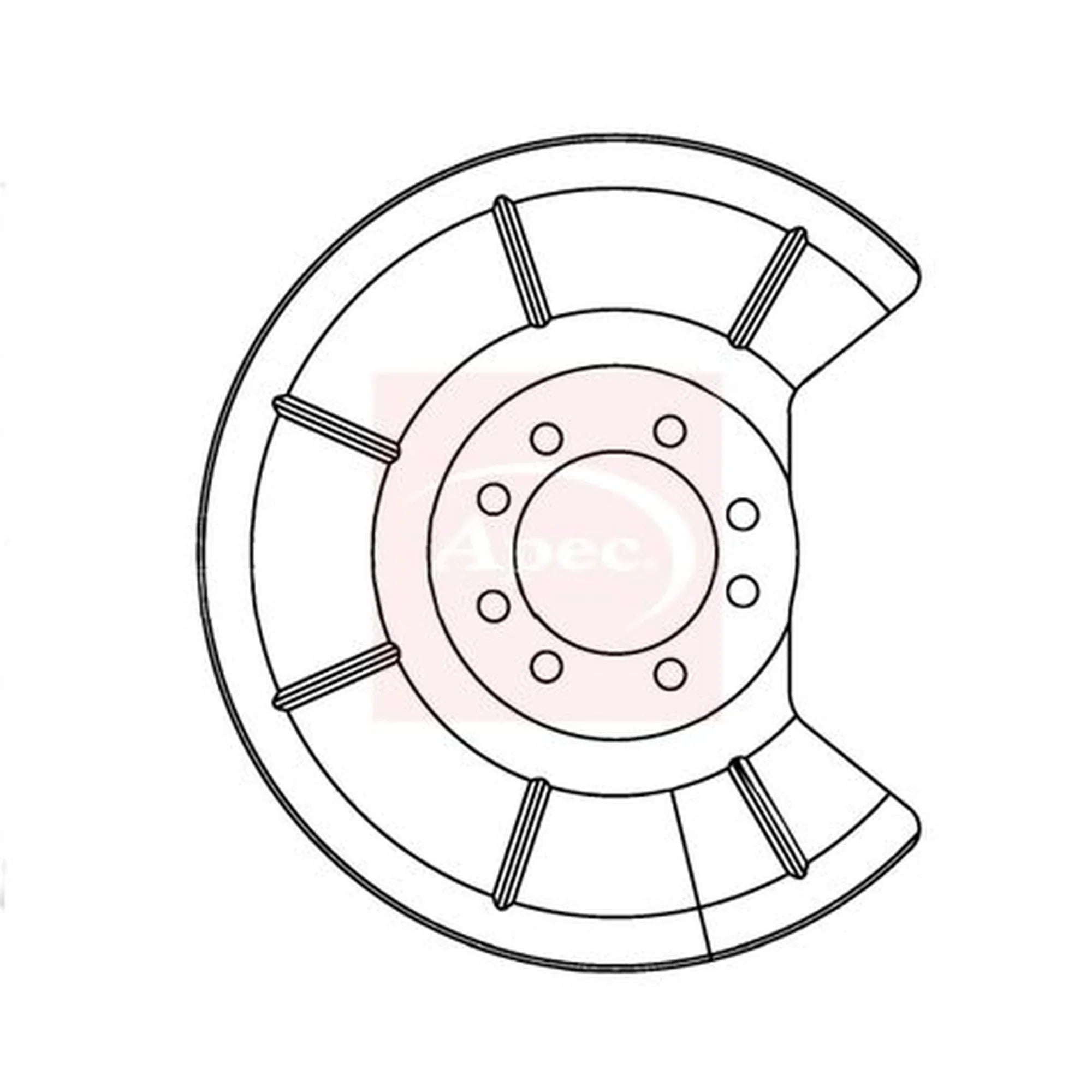 Apec Brake Disc Splash Guard Rear ASG1096