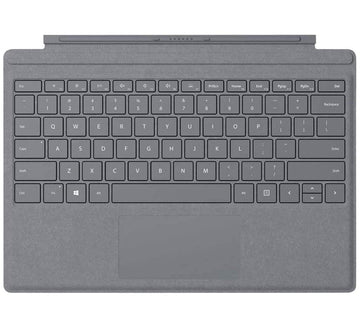 Microsoft Surface Pro Signature Type Cover - Constructed with Alcantara, Durable, Stain-Resistant Material, Light Charcoal - FFQ-00141 (Open Box, Like New)