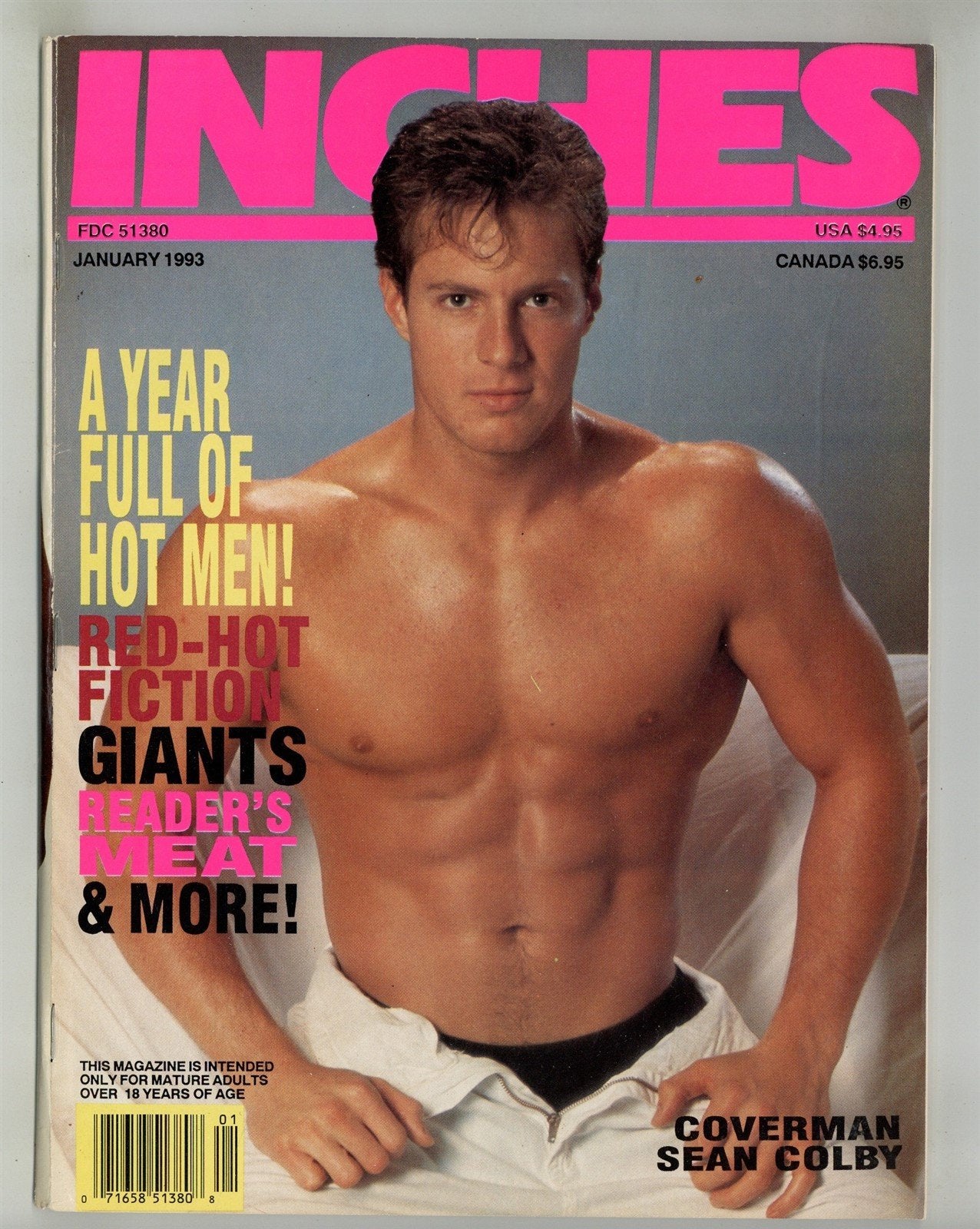 Inches 1993 Sean Colby, Anton Miller, Mark Mason 100pgs Gay Pinup Magazine M28586