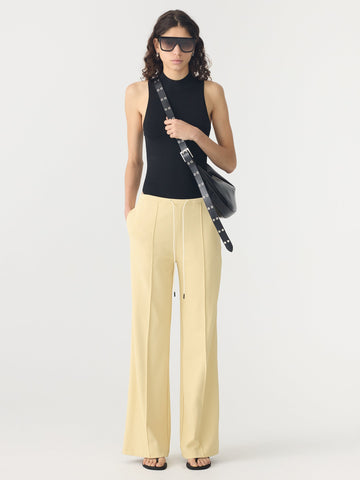 Bassike - Refined Pinstitch Pant Lemon Glaze